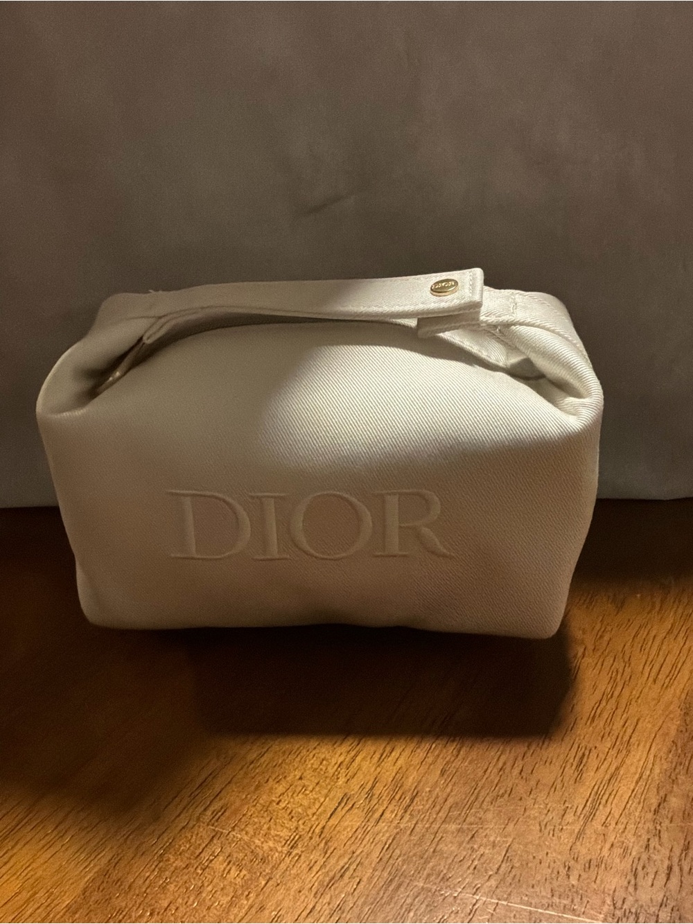 Dior Cream Embroidered Canvas Cosmetic Pouch,NIB GWP - Picture 2 of 4